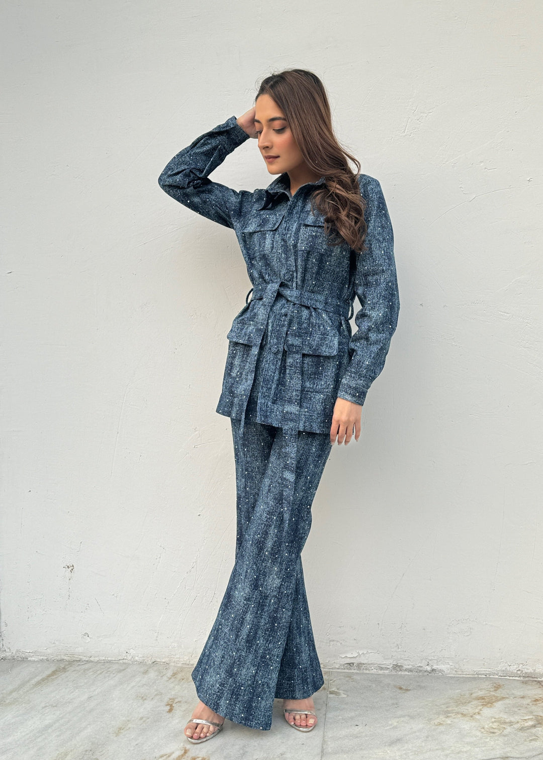 Blue Denim Stars Co-ord Set