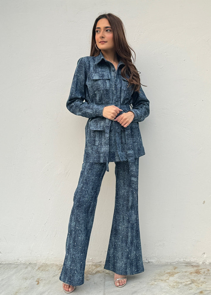 Blue Denim Stars Co-ord Set