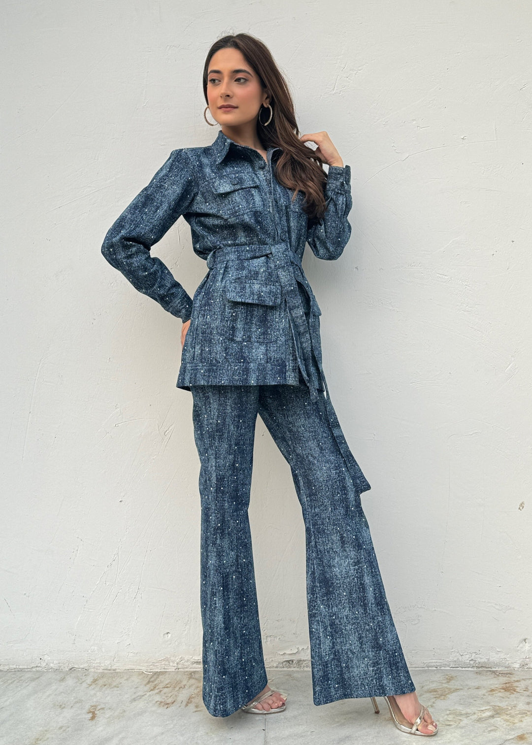 Blue Denim Stars Co-ord Set