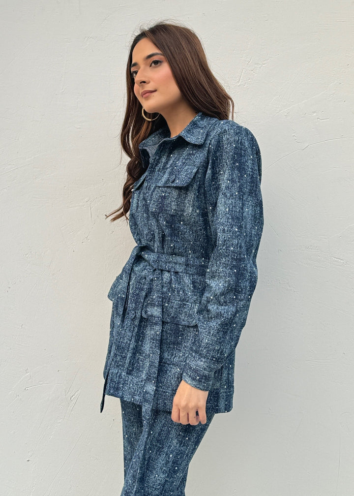 Blue Denim Stars Co-ord Set