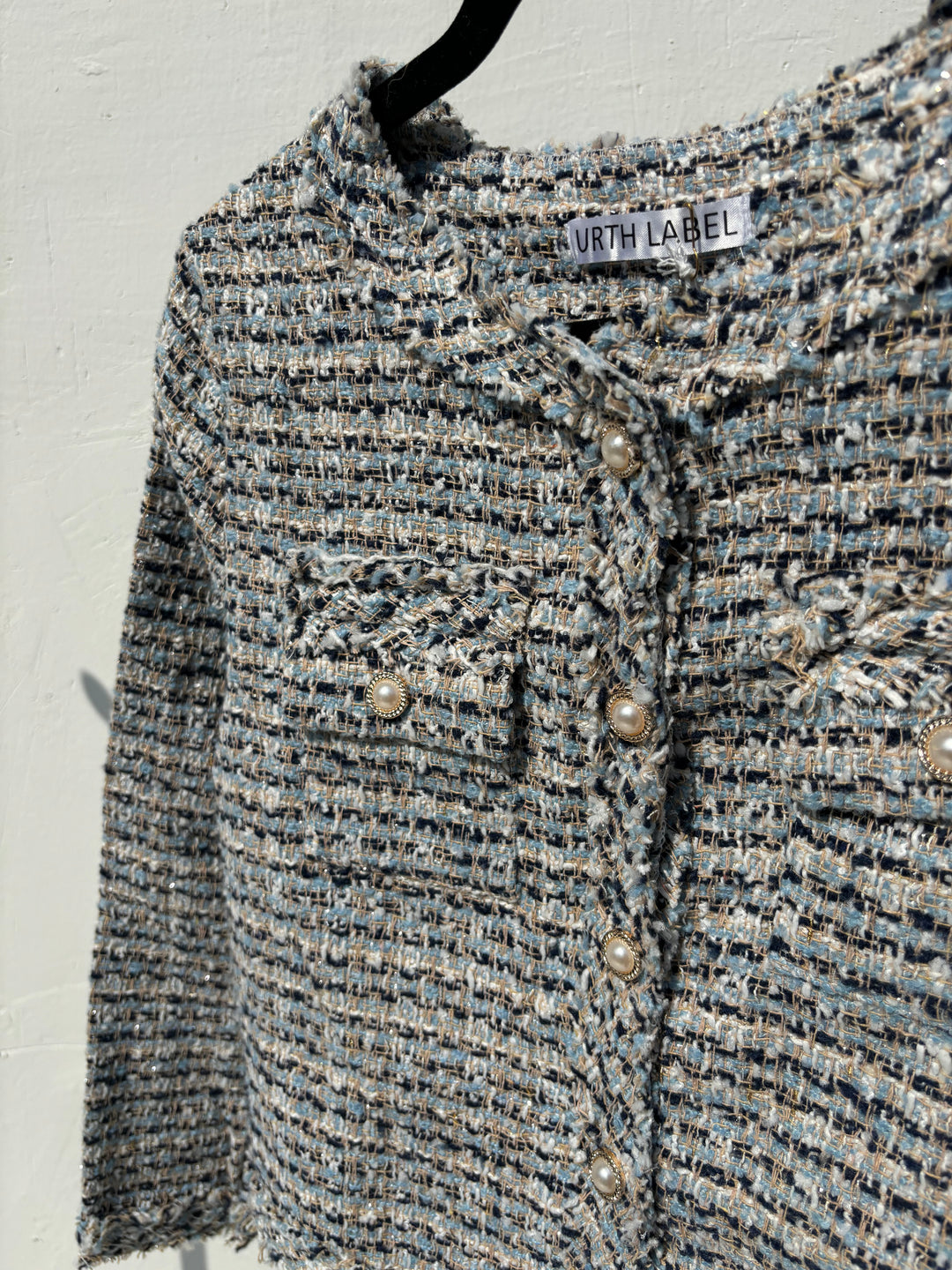 Mixed blue tweed jacket