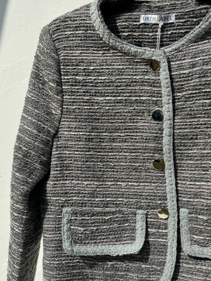 Grey with silver work tweed jacket